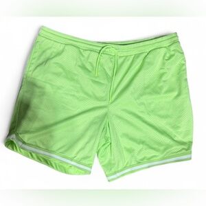 2PCS — Original Use Neon Green Men's Athletic Shorts